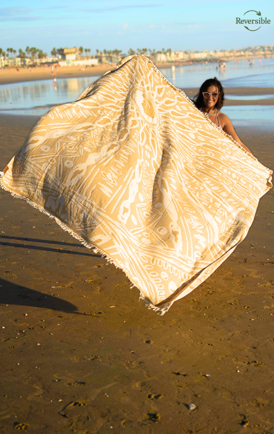 Sunshine Blanket | Organic Cotton Reversible Sun Throw | Otantica